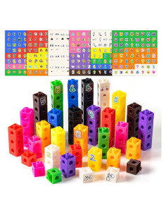 Cubos de Enlace Matemáticos Odoorgames 100 Pcs con Stickers