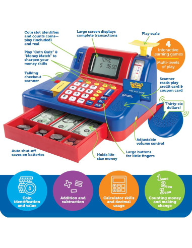 Caja Registradora Hablante Recursos de Aprendizaje 73 Piezas