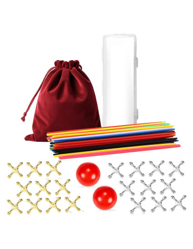 Juego Clásico de Palitos y Jacks VVSBPL - 84 Piezas