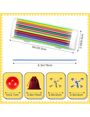 Juego Clásico de Palitos y Jacks VVSBPL - 84 Piezas