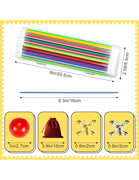 Juego Clásico de Palitos y Jacks VVSBPL - 84 Piezas