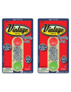 Juego de Jacks de Metal Vintage JA-RU - 2 Paquetes con Pelotas