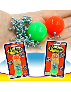 Juego de Jacks de Metal Vintage JA-RU - 2 Paquetes con Pelotas 2