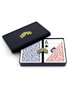 Copag 1546 Cartas de Juego de Plástico 100% Jumbo Rojo/Azul