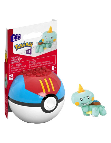 Juguete de Construcción MEGA Pokémon Chewtle en Pokeball