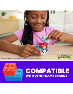 Juguete de Construcción MEGA Pokémon Chewtle en Pokeball 2