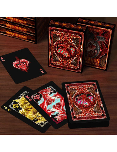 Baraja de Cartas Dragón HAAKUN - Juego de Póker y Más