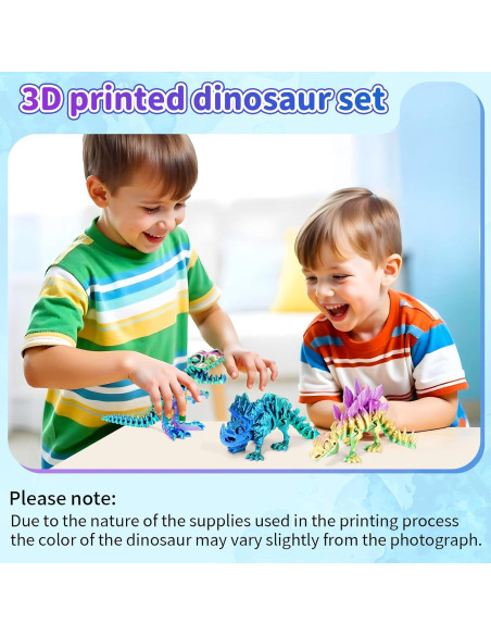 Set de Juguetes de Dinosaurios 3D SHUWND - Triceratops, T-Rex, Estegosaurio Set de Juguetes de Dinosaurios 3D SHUWND - Triceratops, T-Rex, Estegosaurio