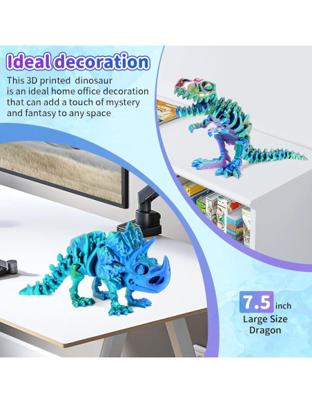 Set de Juguetes de Dinosaurios 3D SHUWND - Triceratops, T-Rex, Estegosaurio Set de Juguetes de Dinosaurios 3D SHUWND - Triceratops, T-Rex, Estegosaurio