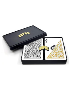 Copag 1546 Cartas de Juego 100% Plástico Bridge Negro/Oro