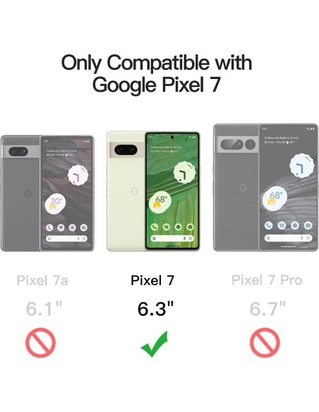 Funda JETech para Google Pixel 7, Bumper Transparente Resistente