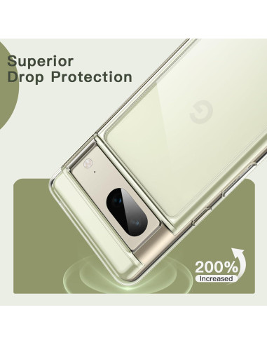 Funda JETech para Google Pixel 7, Bumper Transparente Resistente
