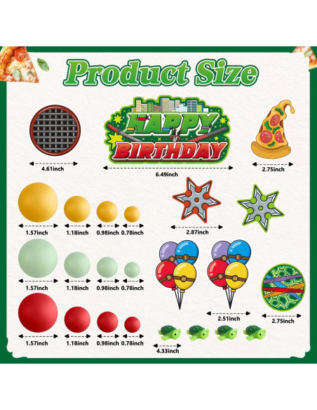 Adorno de Pastel de Tortugas Verdes ZQBQC - Decoración Cumpleaños