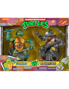 Paquete de 2 figuras Tortugas Ninja Leonardo y Rocksteady 2