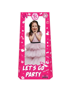 Muñeca de Cartón Rosa Fuerte 1.4m para Fiestas de Cumpleaños