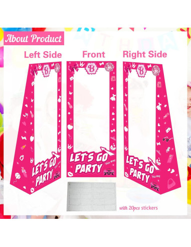 Muñeca de Cartón Rosa Fuerte 1.4m para Fiestas de Cumpleaños