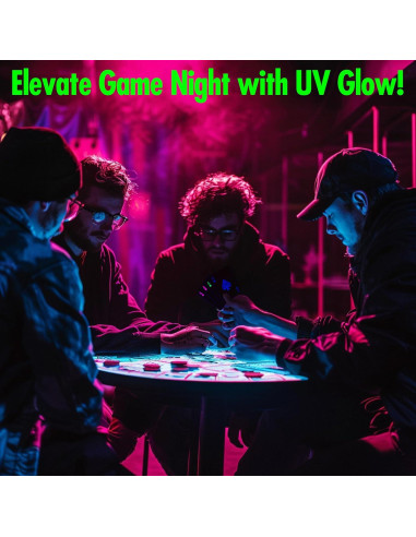 Cartas de Juego UV Neón Island Dogs - Baraja Brillante 101 Piezas