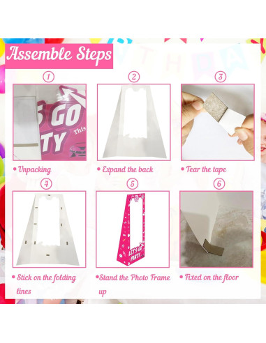 Muñeca de Cartón Rosa Fuerte 1.4m para Fiestas de Cumpleaños