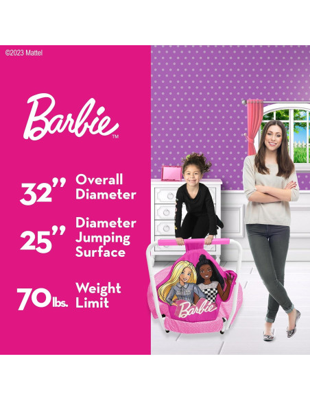Trampolín Interior Barbie Corazones 81 cm para Niños