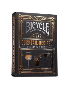 Baraja de Cartas Cocktail Bicycle con 52 Recetas de Cócteles
