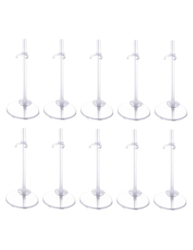 10 Soportes Ajustables para Muñecas Transparentes XJMWXHFC