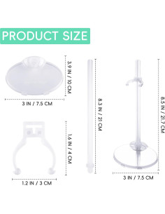 10 Soportes Ajustables para Muñecas Transparentes XJMWXHFC 2