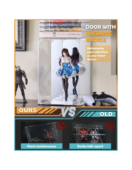 Caja de Exhibición Acrílica Cooltaku 20x20x30 cm con Puerta Magnética