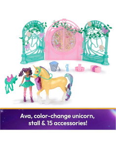 Juego de Establo Academia Unicornio Spin Master con Muñeca Ava 2