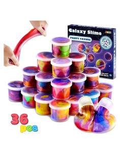 Paquete de 36 Tazas de Slime Galáctico Joyin - No Pegajoso, Seguro