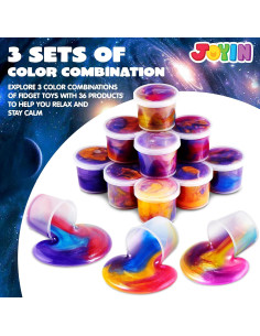Paquete de 36 Tazas de Slime Galáctico Joyin - No Pegajoso, Seguro 2