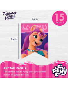 Banderín de Cumpleaños My Little Pony - Decoración de Fiesta 2