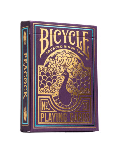 Cartas de Juego Bicycle Pavo Real - Baraja Premium Púrpura