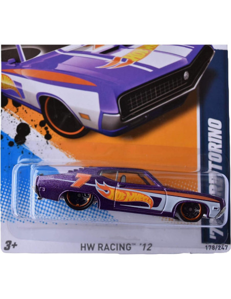 Hot Wheels 2012 '70 Ford Torino Púrpura 1:64 Mattel