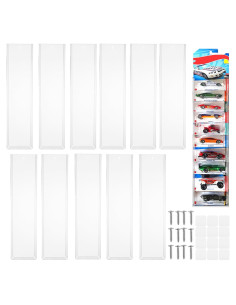 Estuche Transparente para Modelos de Coches Hlimior - 12 Piezas