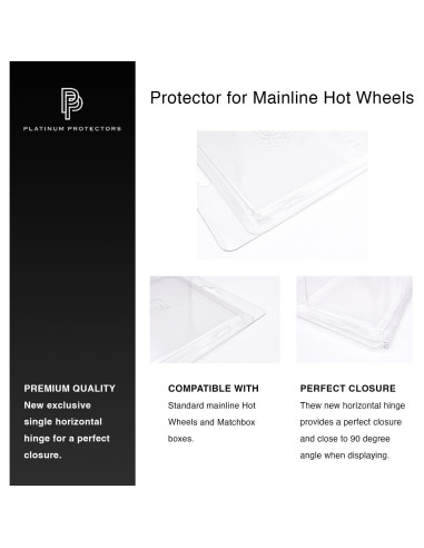 Funda Protectora Clamshell Platinum Protectors para Hot Wheels - 50 Piezas