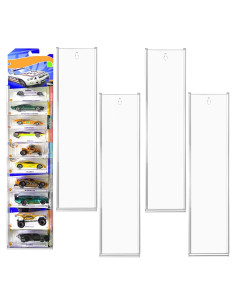 Paquete de 5 estuches de exhibición acrílicos para coches YEXEXINM
