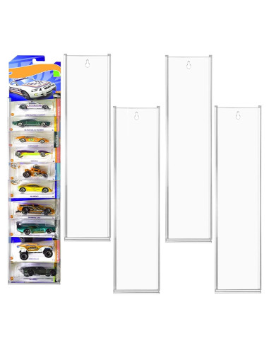Paquete de 5 estuches de exhibición acrílicos para coches YEXEXINM