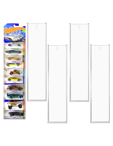 Paquete de 5 estuches de exhibición acrílicos para coches YEXEXINM