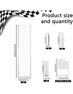 Paquete de 5 estuches de exhibición acrílicos para coches YEXEXINM 2