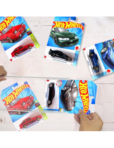 Paquete de 5 estuches de exhibición acrílicos para coches YEXEXINM