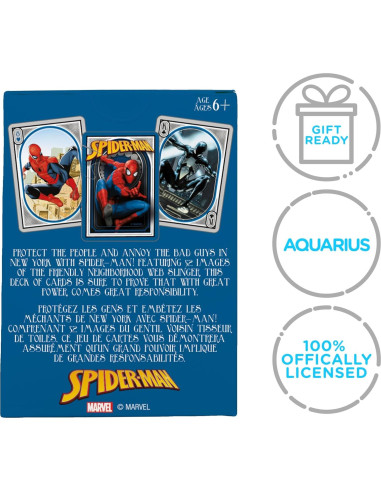 Baraja de Juego Spider-Man AQUARIUS - 54 Cartas Temáticas