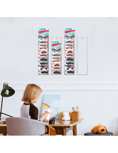 Paquete de 5 estuches de exhibición acrílicos para coches YEXEXINM