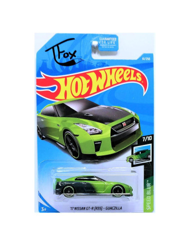 Hot Wheels 2019 Nissan GT-R R35 Guaczilla 1:64 Coleccionable