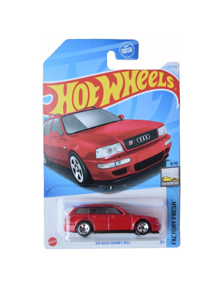 Hot Wheels Audi Avant RS2 1994 Rojo 10.7x10.5x3.2 cm