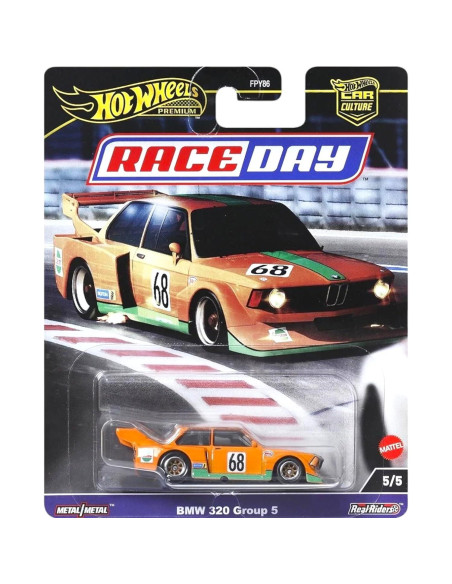 Colección de coches de carrera Hot Wheels - 5 modelos de metal