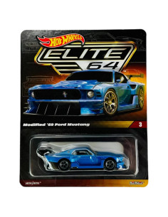 Hot Wheels Elite 64 Modificado '69 Ford Mustang Azul Acapulco