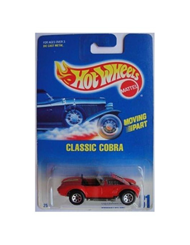 Hot Wheels Cobra Clásico Rojo 1991 Escala 1:64 Die-Cast
