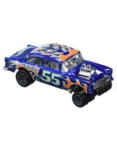 Hot Wheels 2017 HW Flames '55 Chevy Bel Air Gasser Azul