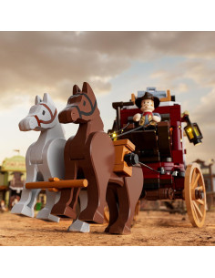 Juego de Bloques de Construcción FUNWHOLE Carroza del Oeste 293 Piezas 2