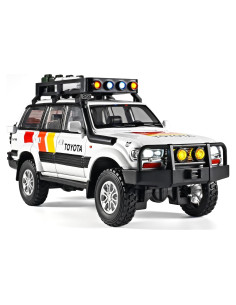 Coche Diecast Land Cruiser LC80 1:24 con Luz y Sonido - Blanco
